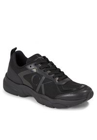 Calvin Klein Jeans Sneakersy Retro Tennis Laceup Mesh YM0YM00785 Czarny. Kolor: czarny. Materiał: materiał, mesh