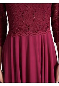 Swing Sukienka koktajlowa 5AI08900 Bordowy Regular Fit. Kolor: czerwony. Materiał: syntetyk. Styl: wizytowy #5