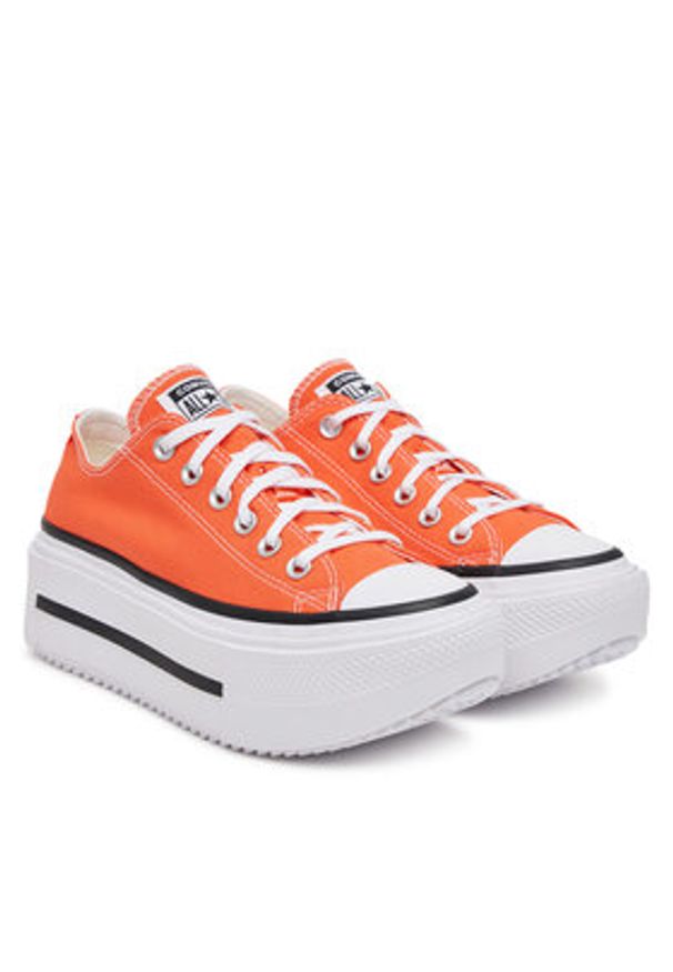 Converse Trampki Chuck Taylor All Star Lift Double Stack Platform A16284C Czerwony. Kolor: czerwony. Materiał: materiał. Obcas: na platformie
