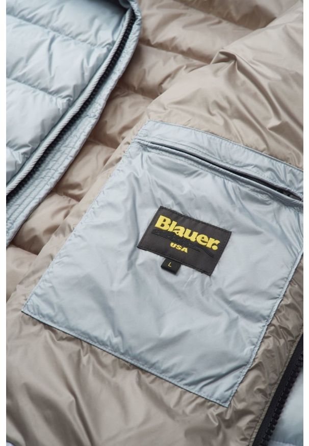 Blauer USA - BLAUER Błękitna kurtka męska Acton Short Jackets, Rozmiar XL. Kolor: niebieski. Materiał: poliamid