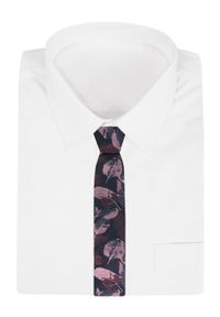 Krawat Męski - Chattier - Odcienie Różów, Wzór w Liście. Kolor: różowy. Materiał: tkanina. Styl: klasyczny, wizytowy, elegancki