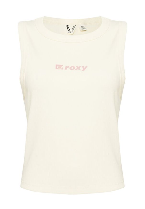 Roxy Top Iconic Days ERJKT04261 Écru Regular Fit. Materiał: bawełna