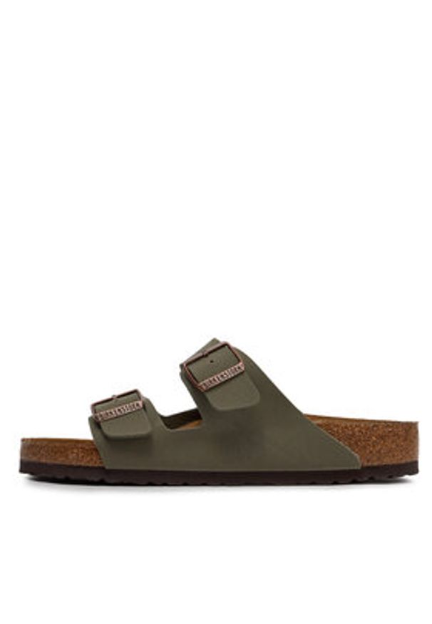 Birkenstock Klapki Arizona Birko-Flor nubuk 0151211 Szary. Kolor: szary. Materiał: skóra