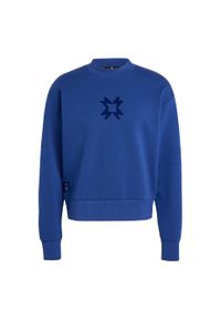 Adidas - Bluza Manchester United Seasonal Doubleknit Crew. Kolor: niebieski