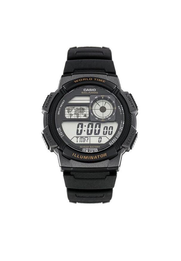 Casio Zegarek AE-1000W-1AVEF Czarny. Kolor: czarny. Materiał: syntetyk