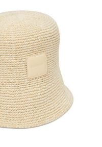 Calvin Klein Kapelusz Crochet Bucket LV04K5064G Beżowy. Kolor: beżowy. Materiał: bawełna, materiał