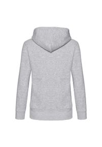 FRUIT OF THE LOOM - Bluza Damska Premium Z Kapturem. Typ kołnierza: kaptur. Kolor: szary
