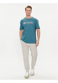 columbia - Columbia T-Shirt Csc Basic Logo™ 1680053 Zielony Regular Fit. Kolor: zielony. Materiał: bawełna #5