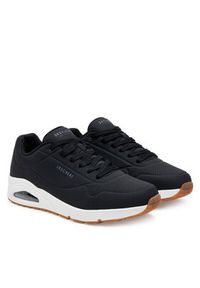 skechers - Skechers Sneakersy UNO STAND ON AIR 52458W/BLK Czarny. Kolor: czarny. Materiał: skóra #4
