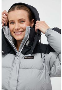 columbia - Columbia kurtka damska kolor szary zimowa. Kolor: szary. Materiał: włókno, materiał. Sezon: zima #3