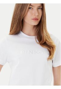 Pinko - PINKO T-Shirt Start 101752 A2RD Biały Regular Fit. Kolor: biały. Materiał: bawełna #4