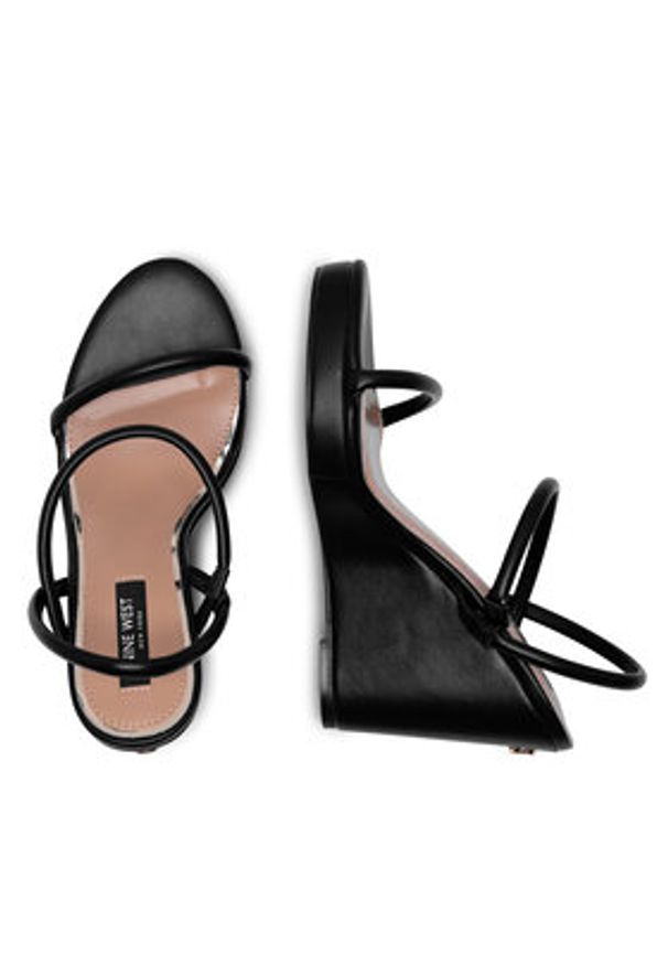 Nine West Sandały WFA2624-1 Czarny. Kolor: czarny. Materiał: syntetyk