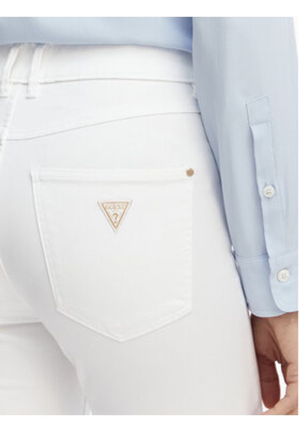 Guess Jeansy W5GA91 W93CM Biały Skinny Fit. Kolor: biały