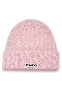 Pinko - Czapka PINKO. Kolor: różowy