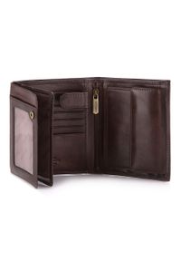 Wittchen - Męski portfel skórzany z podwójną kieszenią duży brązowy. Kolor: brązowy. Materiał: skóra #3