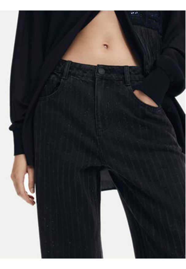 Desigual Jeansy Beneida 24WWDD58 Czarny Straight Fit. Kolor: czarny