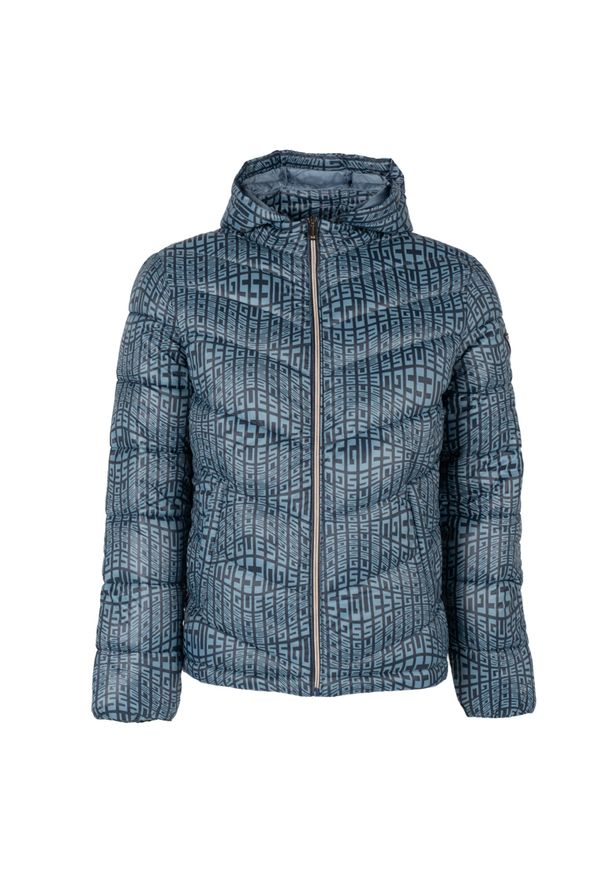 Guess Kurtka "Down Jkt" | M2YL45 WEQJ2 | Mężczyzna | Granatowy. Kolor: niebieski. Materiał: poliamid. Wzór: aplikacja