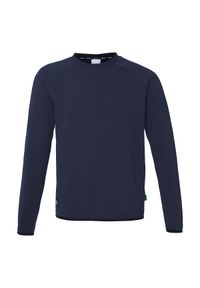 UHLSPORT - Bluza dziecięca Uhlsport ID. Kolor: niebieski, czarny, biały, wielokolorowy. Długość rękawa: raglanowy rękaw. Wzór: napisy. Sport: piłka nożna