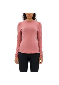 Bluzka sportowa do biegania z wełną merino damska CEP Cold Weather. Kolor: różowy. Materiał: wełna. Sezon: zima. Sport: bieganie, fitness