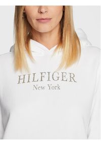TOMMY HILFIGER - Tommy Hilfiger Bluza Foil WW0WW37181 Biały Regular Fit. Kolor: biały. Materiał: bawełna