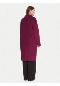 United Colors of Benetton - United Colors Of Benetton Płaszcz wełniany 28F7DN082 Fioletowy Regular Fit. Kolor: fioletowy. Materiał: wełna, syntetyk