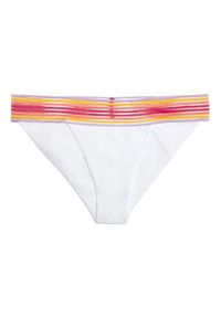 BEACH BUNNY - Dół od bikini Sheer Addiction. Kolor: biały. Wzór: kolorowy #5
