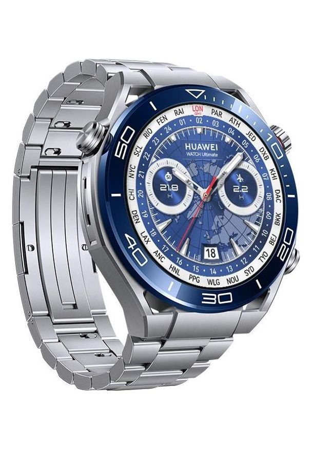 HUAWEI - Huawei Watch Ultimate Voyage srebrny. Rodzaj zegarka: smartwatch. Kolor: srebrny. Materiał: kauczuk, materiał. Styl: klasyczny, biznesowy, sportowy