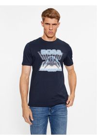 BOSS - Boss T-Shirt Teenter 50503551 Granatowy Regular Fit. Kolor: niebieski. Materiał: bawełna