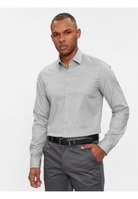 Calvin Klein Koszula K10K108426 Szary Slim Fit. Kolor: szary. Materiał: bawełna #1