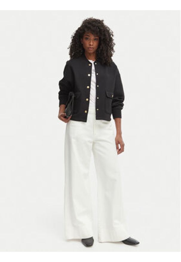 TOMMY HILFIGER - Tommy Hilfiger Kurtka przejściowa WW0WW48730 Czarny Relaxed Fit. Kolor: czarny. Materiał: bawełna