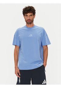 Adidas - adidas T-Shirt ALL SZN JX5084 Niebieski Loose Fit. Kolor: niebieski. Materiał: bawełna