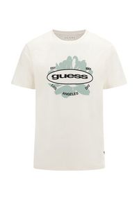 Guess T-Shirt Logo M3GI61 K9RM1 Écru Slim Fit. Materiał: bawełna #5