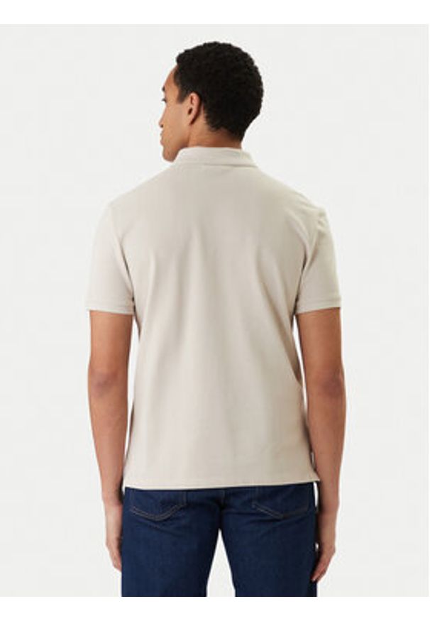 Calvin Klein Jeans Polo LV040EM269 Beżowy Regular Fit. Typ kołnierza: polo. Kolor: beżowy. Materiał: bawełna