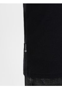 Ombre Clothing - Longsleeve męski z guzikami przy dekolcie - czarny V4 - Rozmiar: XXL. Okazja: na co dzień. Kolor: czarny. Materiał: bawełna, jersey, dzianina. Długość rękawa: długi rękaw. Wzór: aplikacja. Styl: klasyczny, casual #7