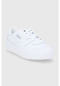 Fila buty skórzane FxVentuno kolor biały. Nosek buta: okrągły. Zapięcie: sznurówki. Kolor: biały. Materiał: skóra