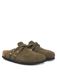 Birkenstock Klapki Blair D-Buckle 1033158 Zielony ciemny. Kolor: zielony. Materiał: zamsz, skóra #3