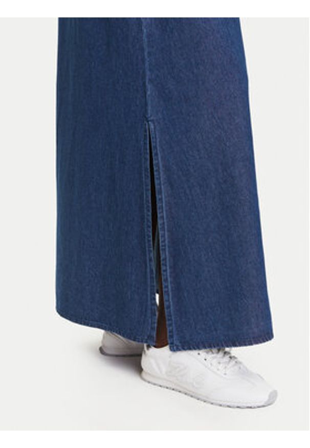 Pieces Spódnica jeansowa Tenim 17157939 Granatowy Regular Fit. Kolor: niebieski. Materiał: bawełna