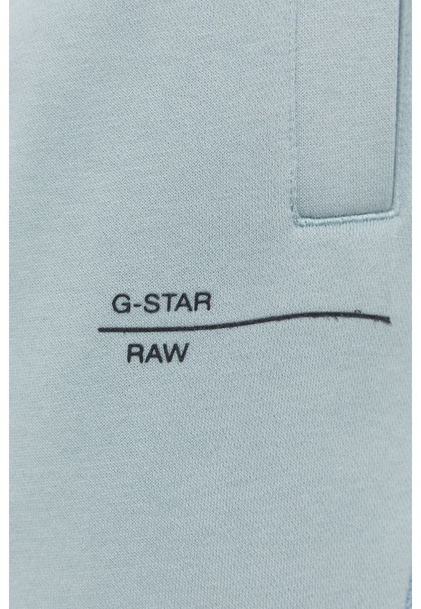 G-Star RAW - G-Star Raw Spodnie męskie kolor turkusowy. Kolor: turkusowy. Materiał: poliester, dzianina. Wzór: nadruk
