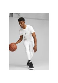 Puma - Męska koszulka koszykarska Hoops Team PUMA White. Kolor: biały