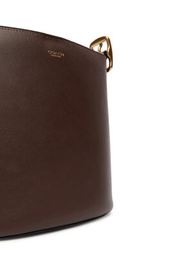 Coach Torebka Bleecker Bucket Bag 21 CCX07 Brązowy. Kolor: brązowy. Materiał: skórzane