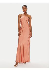 TwinSet - TWINSET Sukienka wieczorowa 241TT2161 Pomarańczowy Slim Fit. Kolor: pomarańczowy. Materiał: wiskoza. Styl: wizytowy #1