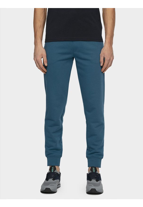 4f - Spodnie dresowe męskie. Kolor: niebieski. Materiał: dresówka