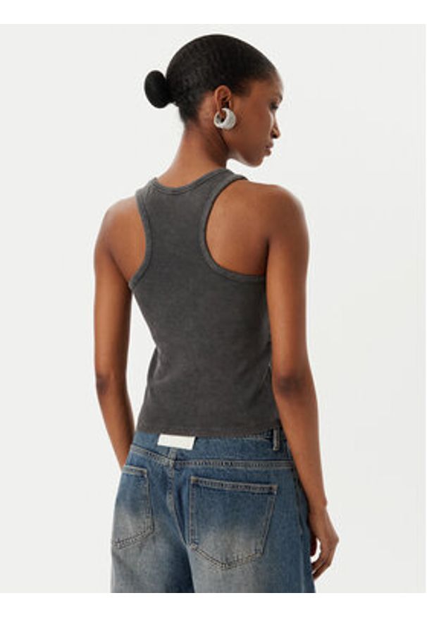 Patrizia Pepe Top 8M1768/J373-S763 Szary Slim Fit. Kolor: szary. Materiał: bawełna