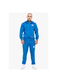 Dopasowany dres Benlee Rylin. Kolor: wielokolorowy, niebieski, biały. Materiał: dresówka. Wzór: aplikacja. Sport: fitness #1