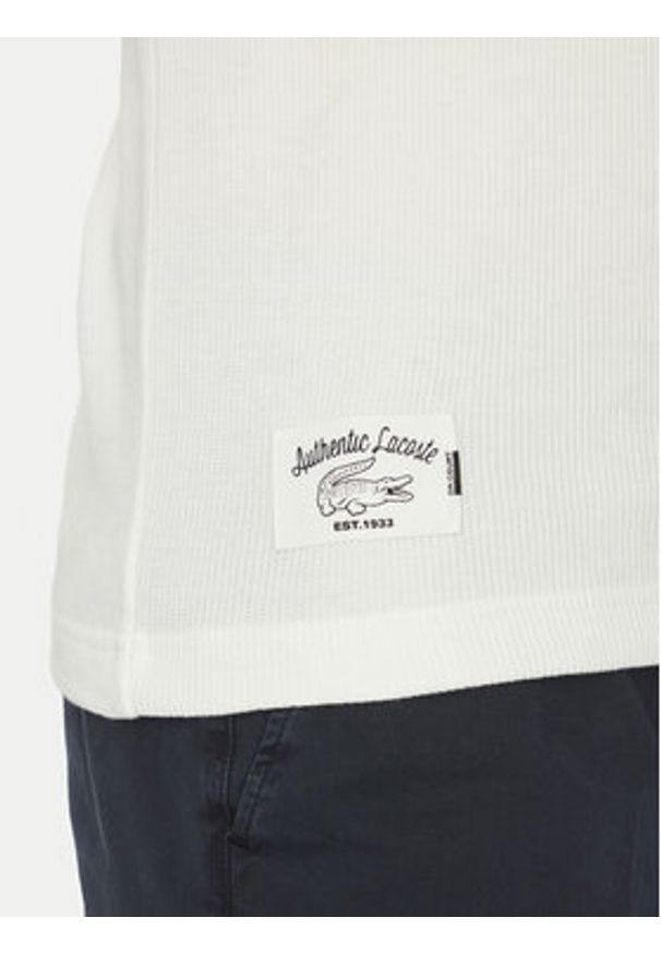 Lacoste Polo DH0262 Écru Regular Fit. Typ kołnierza: polo. Materiał: syntetyk