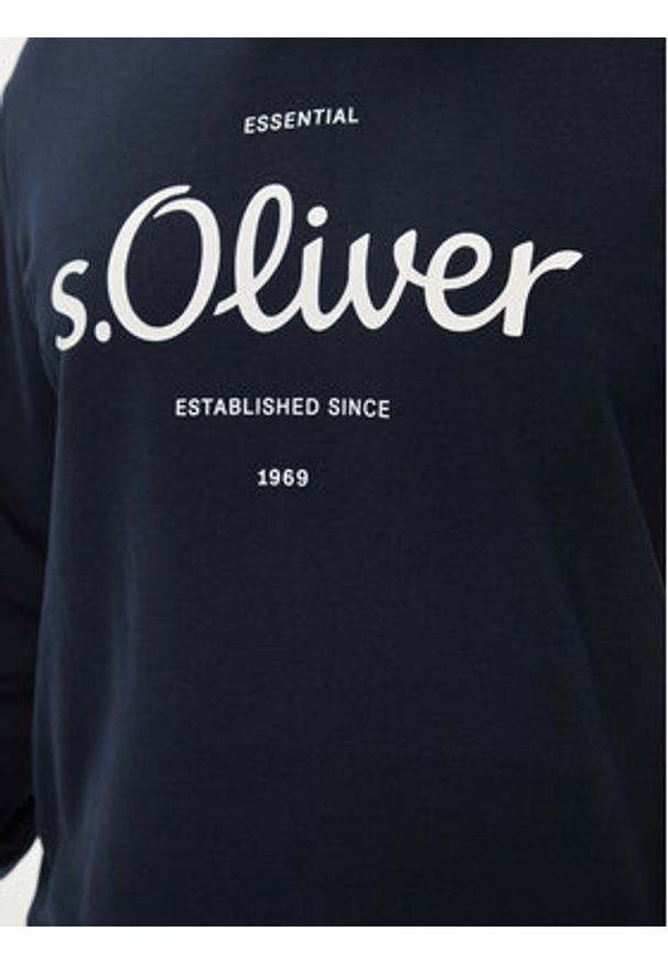s.Oliver Bluza 2132732 Granatowy Regular Fit. Kolor: niebieski. Materiał: syntetyk