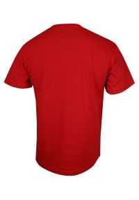 Stedman - Czerwony Bawełniany T-Shirt Męski Bez Nadruku -STEDMAN- Koszulka, Krótki Rękaw, Basic, U-neck. Okazja: na co dzień. Kolor: czerwony. Materiał: bawełna. Długość rękawa: krótki rękaw. Długość: krótkie. Styl: casual #2