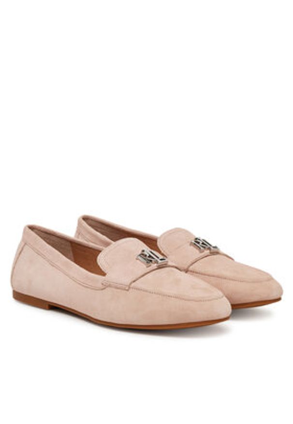 Lauren Ralph Lauren - LAUREN RALPH LAUREN Loafersy Averi III 802946809011 Różowy. Kolor: różowy. Materiał: skóra, zamsz