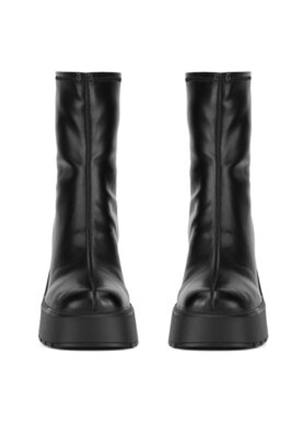 DeeZee Botki HY60195-1 Czarny. Kolor: czarny. Materiał: skóra