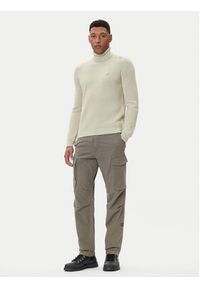 Aeronautica Militare Golf 252MA1583UL00903 Beżowy Regular Fit. Typ kołnierza: golf. Kolor: beżowy. Materiał: wełna, bawełna #2